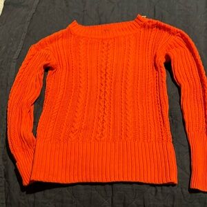 JCrew cotton sweater orange